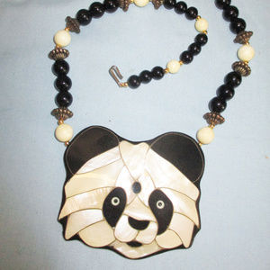 Lee Sands Panda Face 18 inch necklace